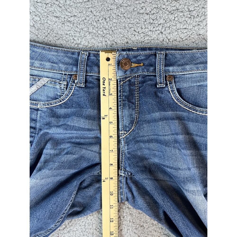 Ariat Jeans Womens 29L Blue Rebar Mid Rise Straight Leg Cargo Medium Wash Denim - Picture 12 of 15